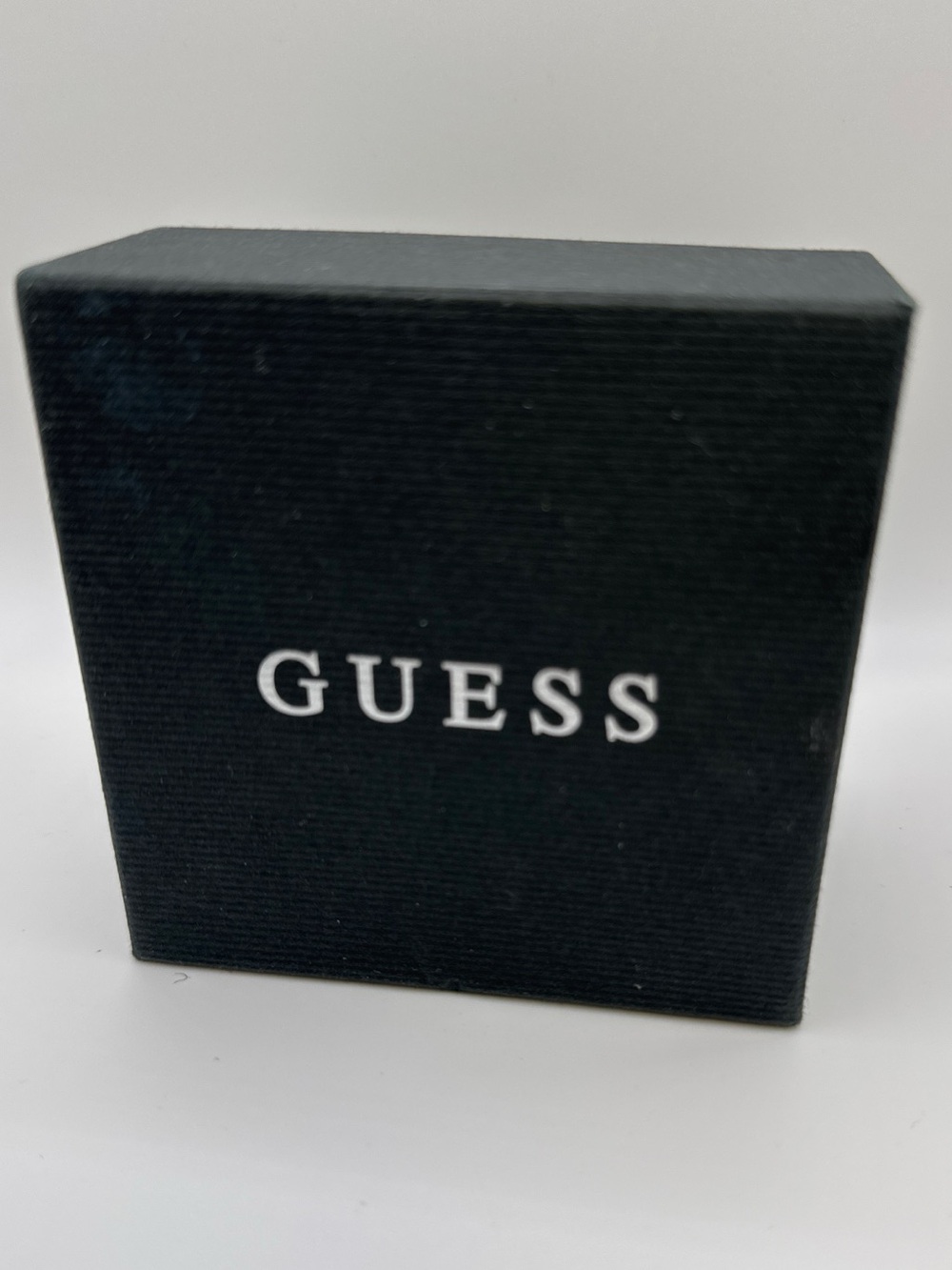 Authentic GUESS Watch Gift Box Empty with Display Pillow - Black Textured Box